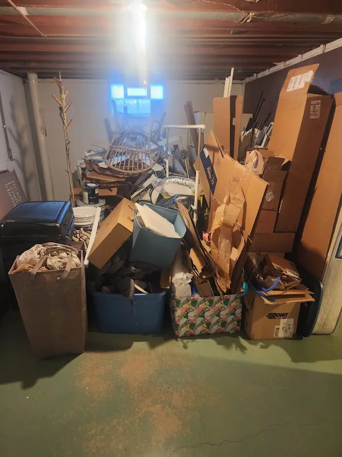 Roll-off dumpster container at job site for 40 Yard Dumpster Rental in Long Branch